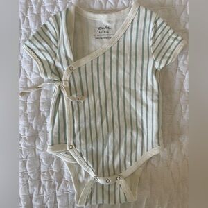 Pehr Cream and Green Striped Kids Bodysuit